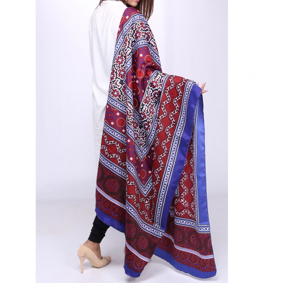 Poly Silk Sindhi Ajrak Chadder SA-36